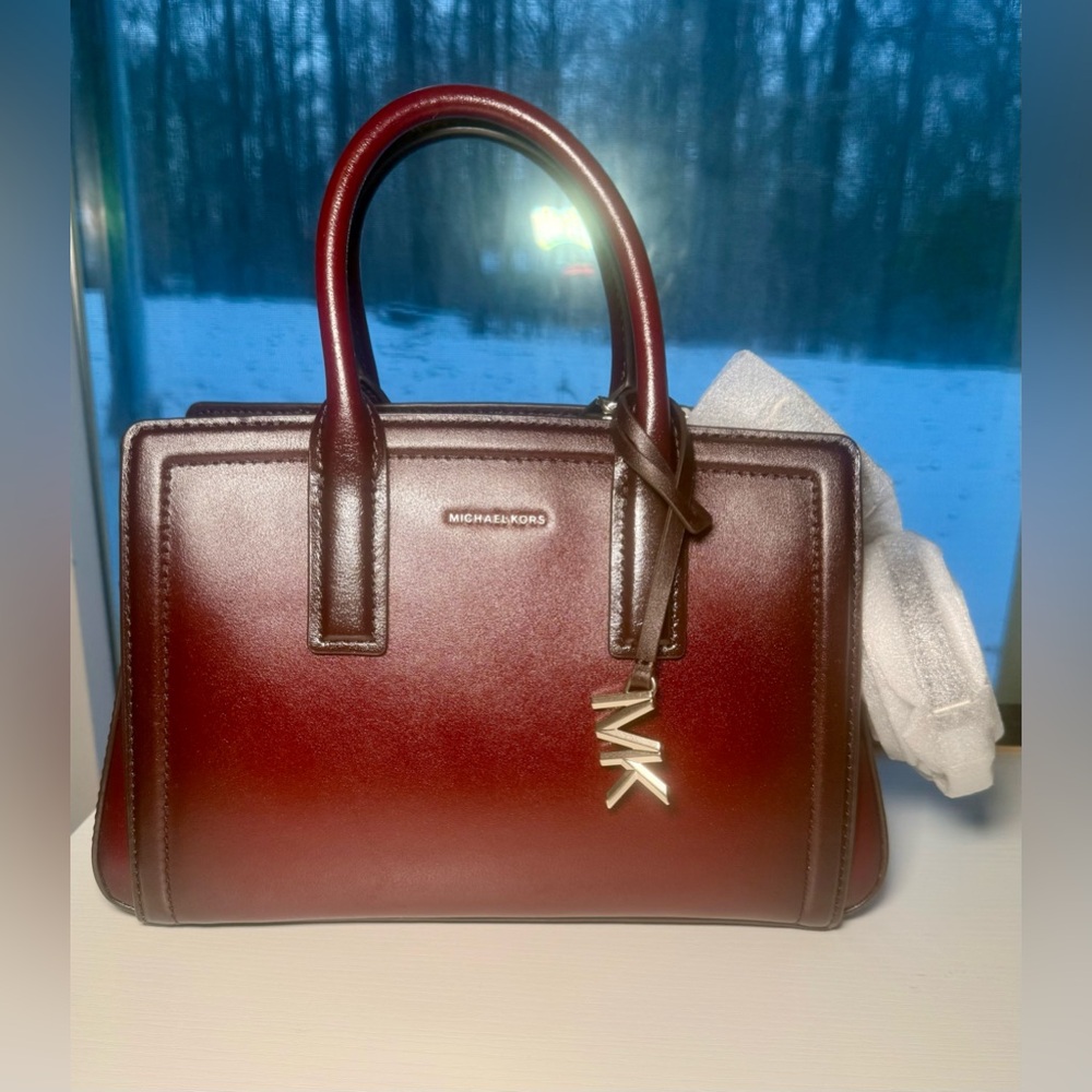 Michael Kors Laila oxblood Satchel - Picture 2 of 13